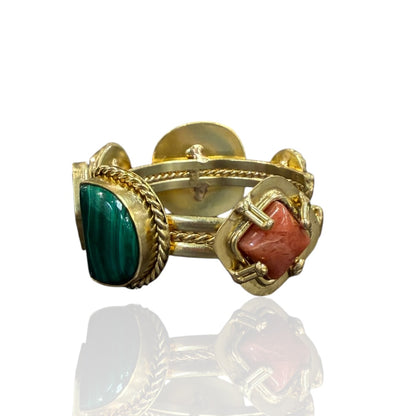 Jamie Natural Multi Stone Cuff