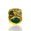 Green jade, pearl & labradorite