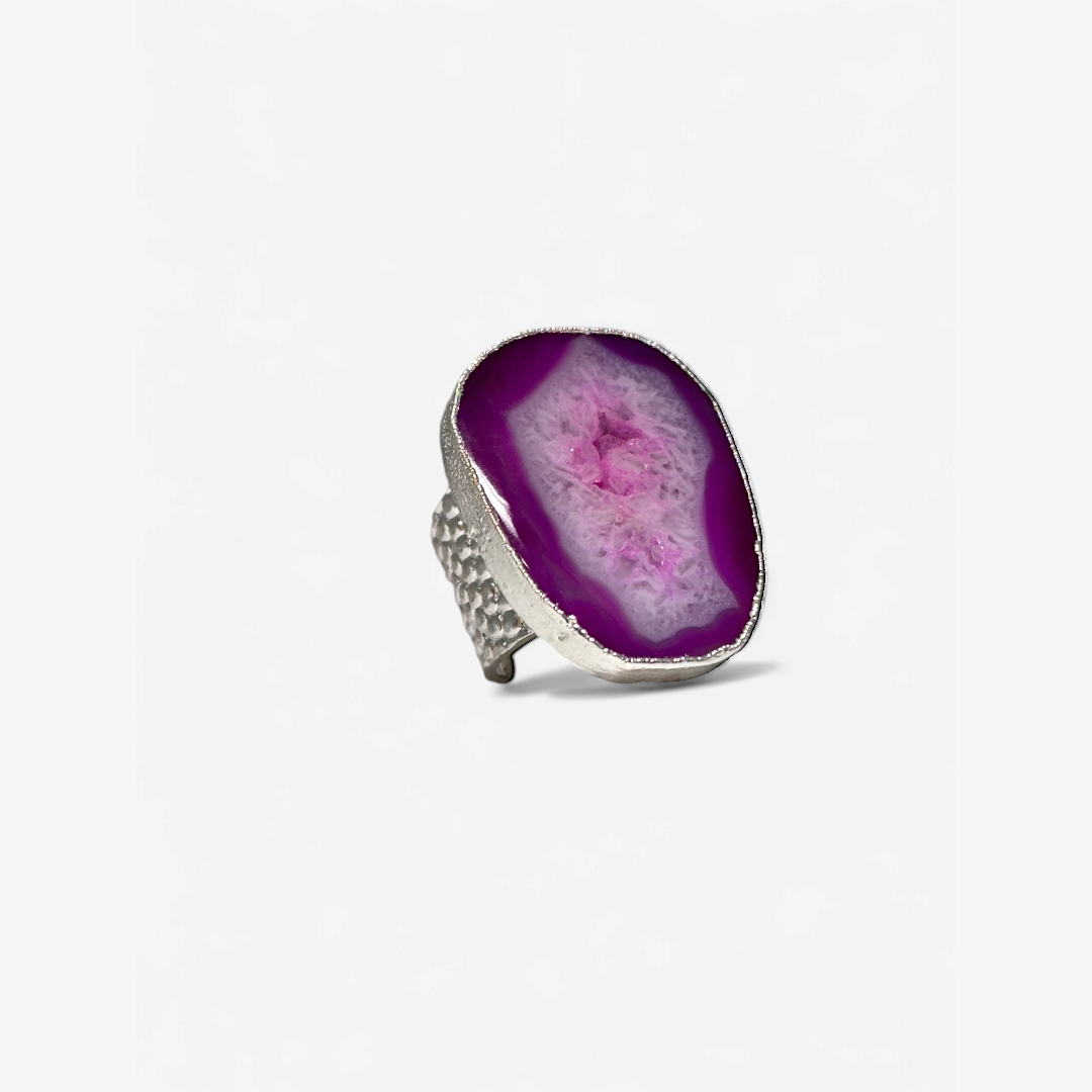 Geode Silver rings