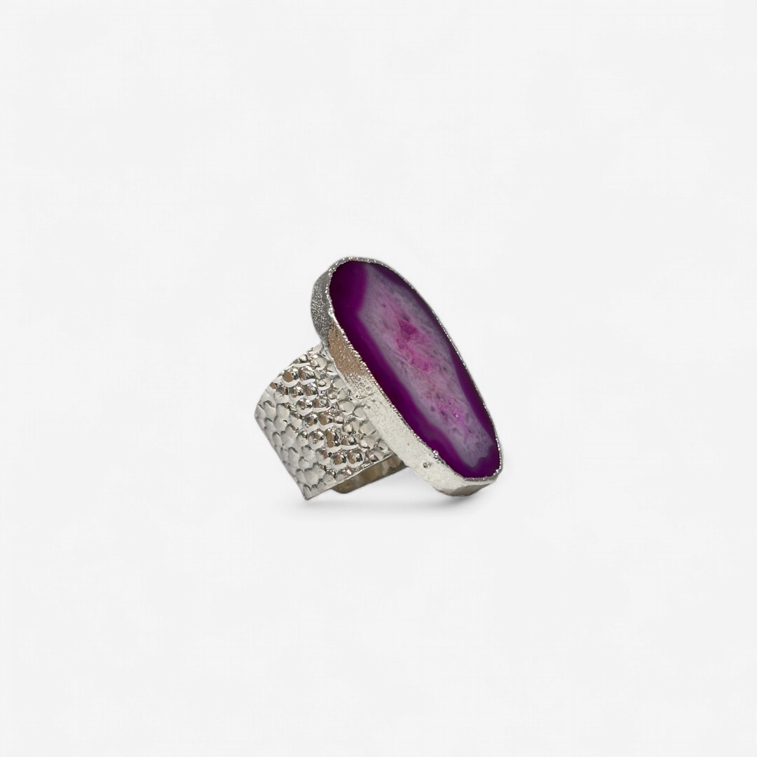 Geode Silver rings