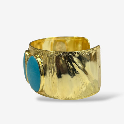 Lustre Turquoise Crystal Cuff
