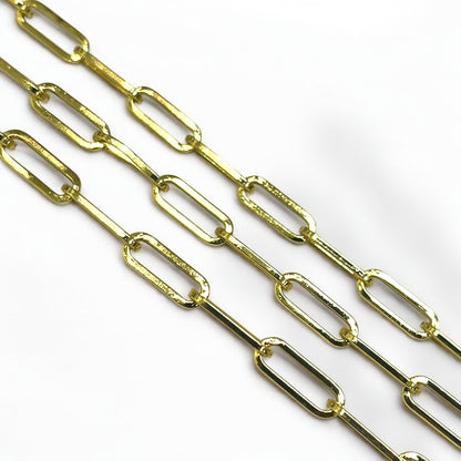 Flat Paperclip MattGold Chain