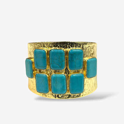 Lustre Turquoise Crystal Cuff