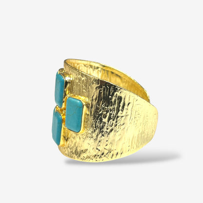 Lustre Turquoise Crystal Cuff