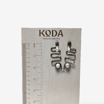 Snake Pearl Earrings