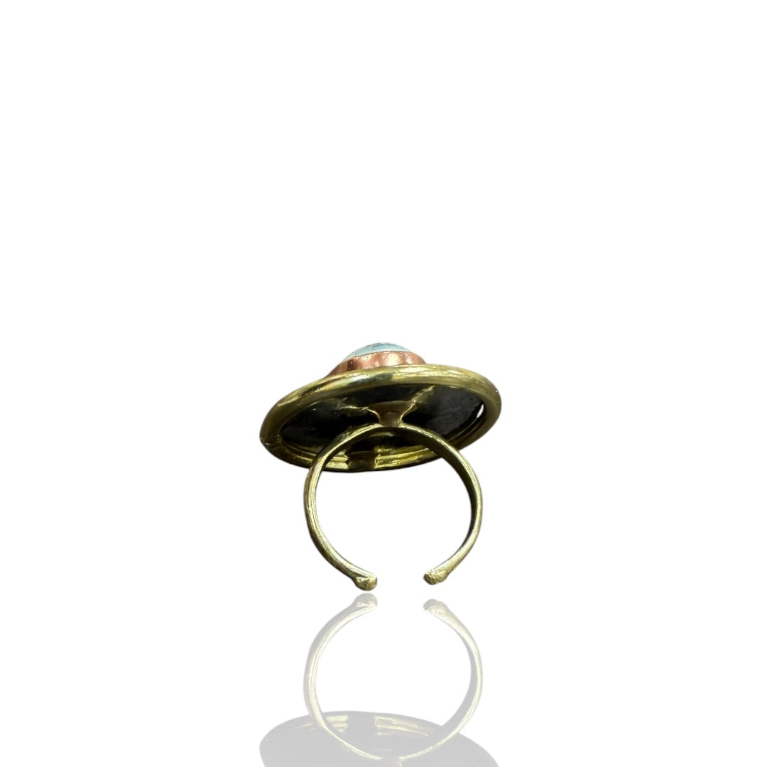 Ashley Two Tone Stone Ring