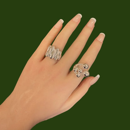 Silver Stack rings