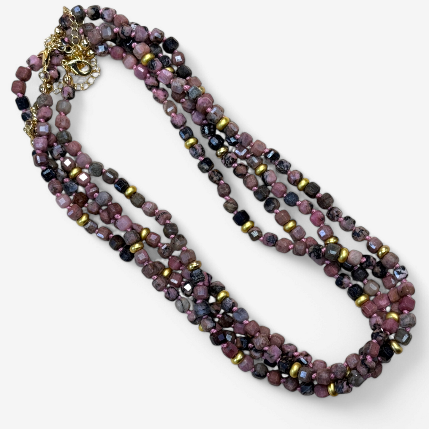 Spectrum Knotted Bead Necklaces