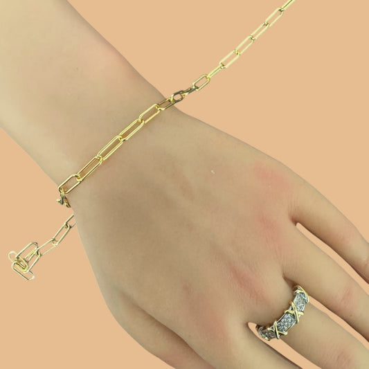 Gold Filled Paper Clip Chain