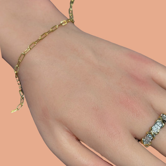 Buy Hammered Paper Clip Gold Filled Chain Online