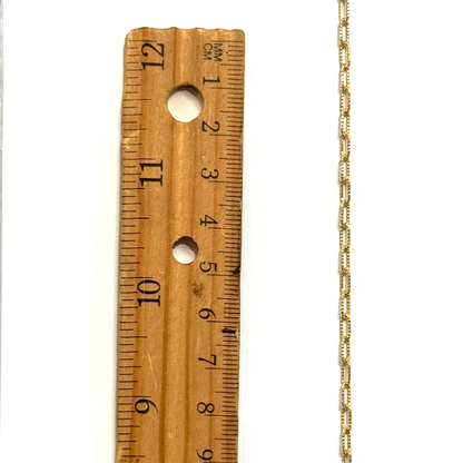 Hammered Paper Clip Gold Filled Chain