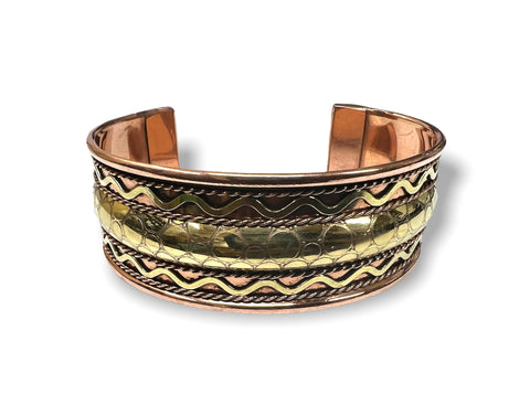 Copper and Brass Bracelet | Cuff Bracelet (CBB5)