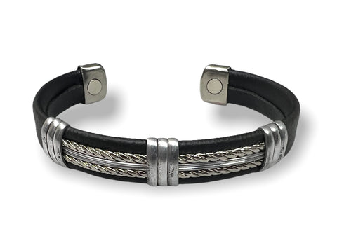 Copper Healing Bracelet | Copper and Leather Bracelet | Magnetic Cuff Bracelet (MLB7)
