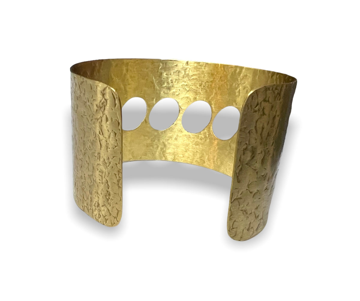 Brass Cuff Bracelet | Gold Plated Brass (BCB9)