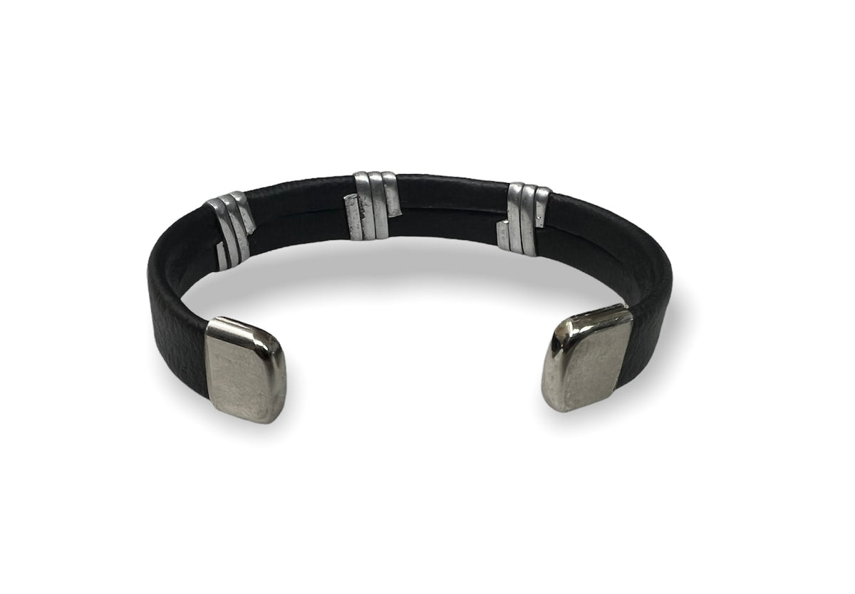 Copper Healing Bracelet | Copper and Leather Bracelet | Magnetic Cuff Bracelet (MLB4)