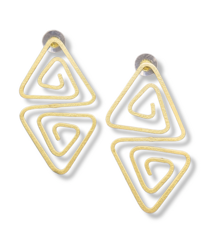 Geometric Brass Earring (B104)