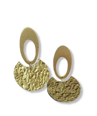 Geometric Brass Earring (B115)